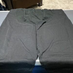 Maternity Black Textured Pants